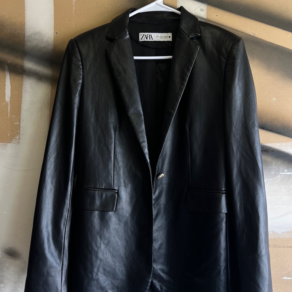 Zara Black Blazer Classic Tailored Suit Jacket - Picture 8 of 8